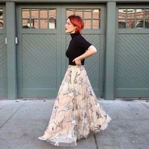 Anthropologie Geisha Designs Georgette Ballet Skirt